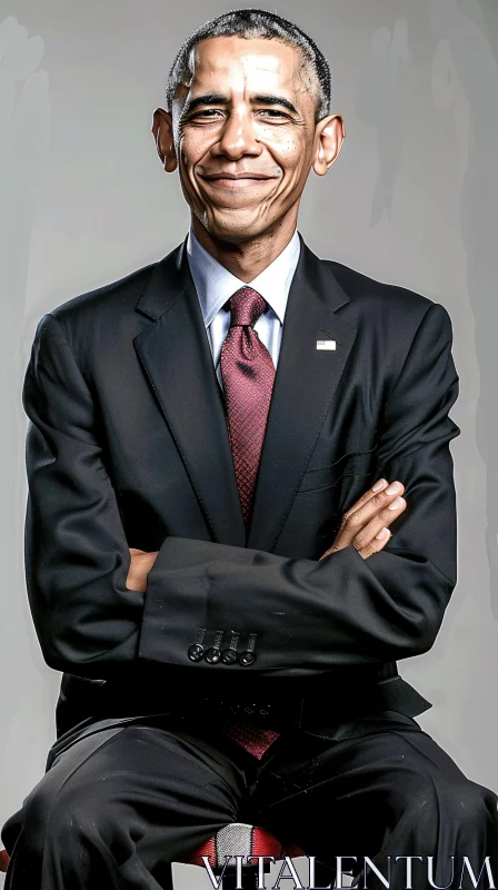 AI ART Barack Obama in a Formal Suit