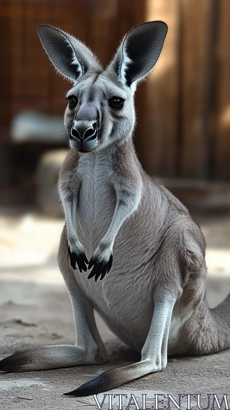 Kangaroo Portrait AI Image