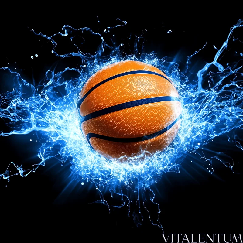 Basketball with Energy AI Image