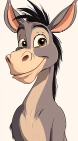 Playful Donkey Character Drawing