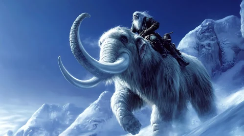 Woolly Mammoth Ride in Snowy Mountains