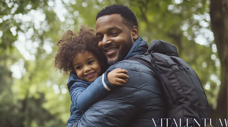 Loving Father and Daughter Moment AI Image