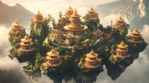 Mountain Temples in the Clouds