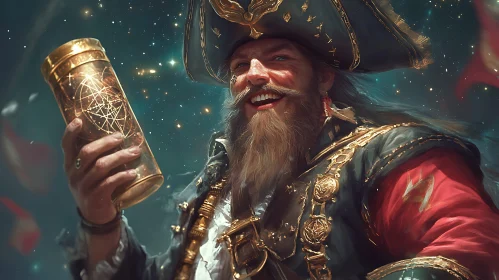 Smug Pirate Holding Magic