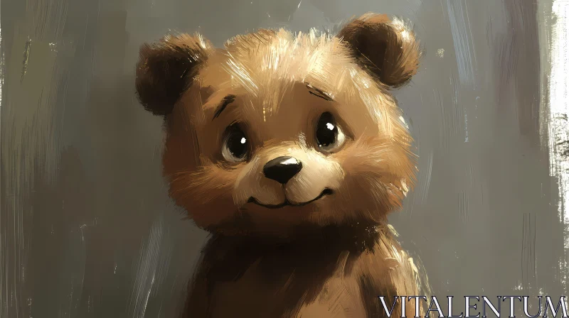 Endearing Bear Art with Warm Colors AI Image