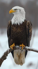 Snowy Perch of the Bald Eagle