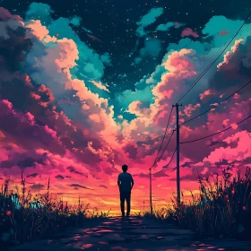 Man at Sunset