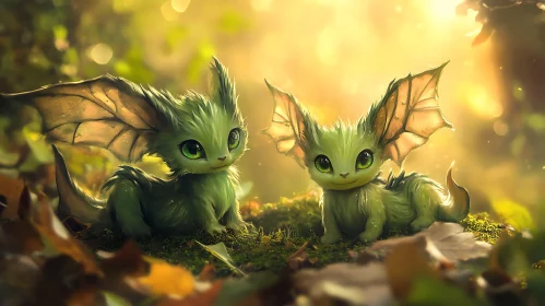 Green Winged Forest Creatures