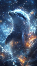 Celestial Dolphin and Nebulae