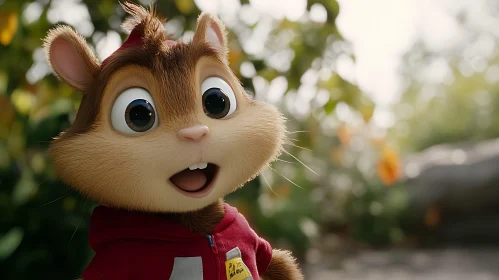 Animated Squirrel Character Close-Up