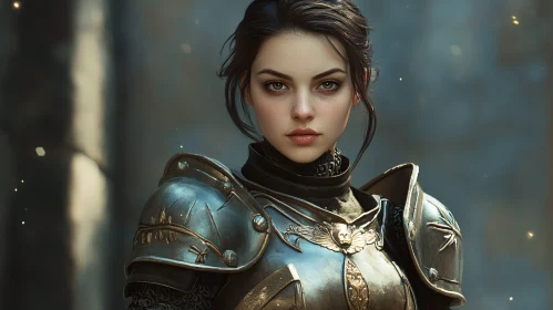 Armored Woman Portrait