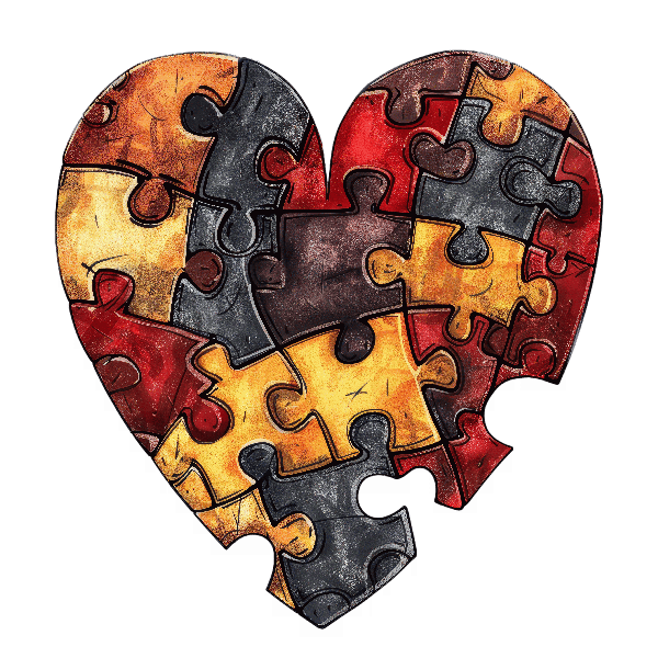 POD Design Puzzle Heart Design