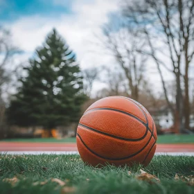 Outdoor Basketball Scene