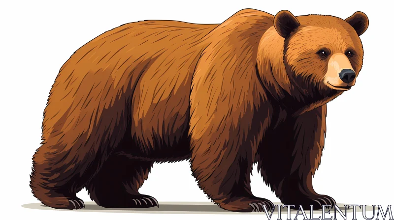 Brown Bear Drawing AI Image