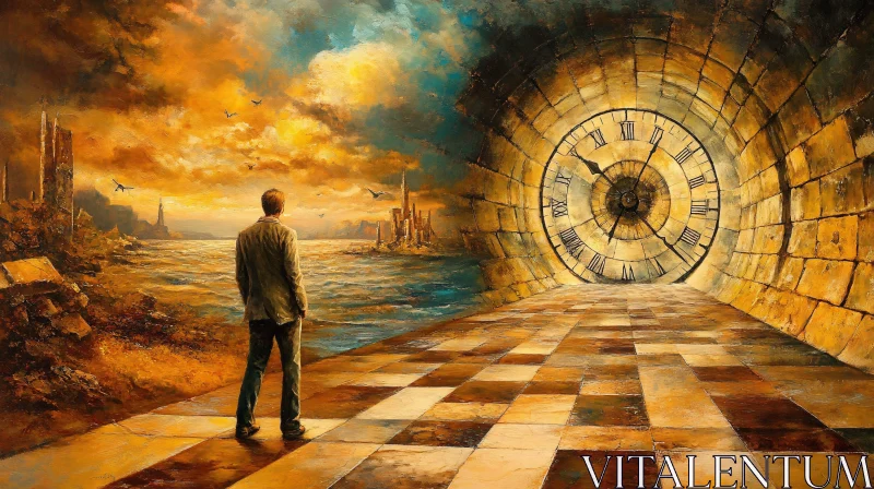 Clockwork Horizon: A Journey Through Time AI Image