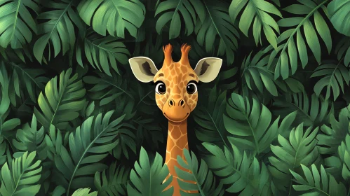 Giraffe in the Jungle