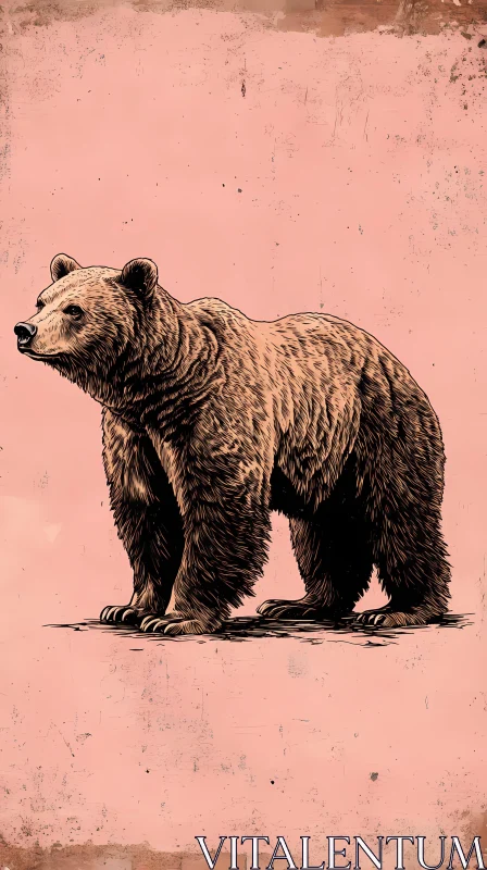 Majestic Bear Illustration AI Image