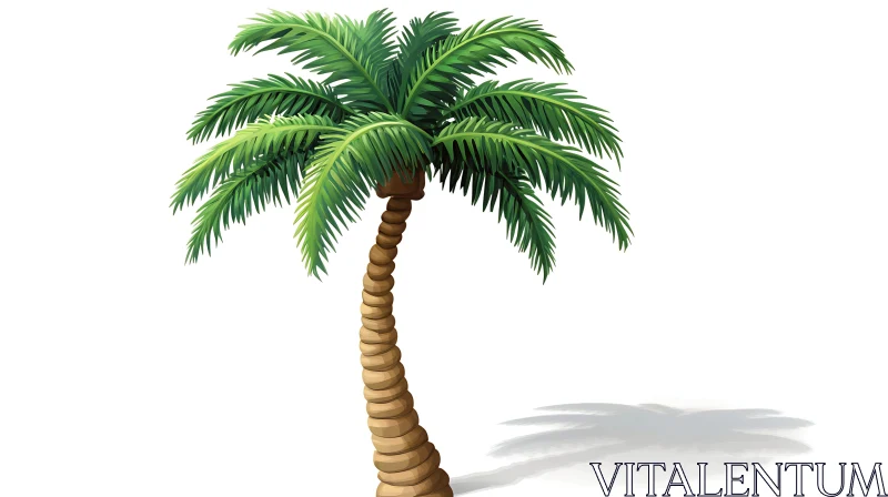 AI ART Tropical Palm Tree Vector Graphic