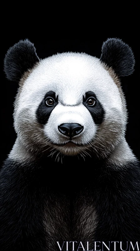 AI ART Adorable Panda Face