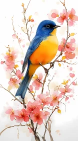 Vibrant Spring Bird Illustration