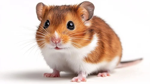 Charming Close-Up of a Fluffy Hamster