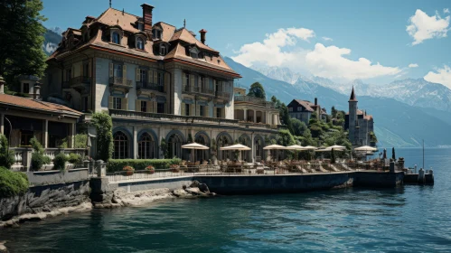 Elegant Old Mansion Overlooking Lake Geneva