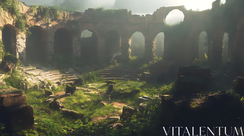 AI ART Overgrown Ancient Ruins