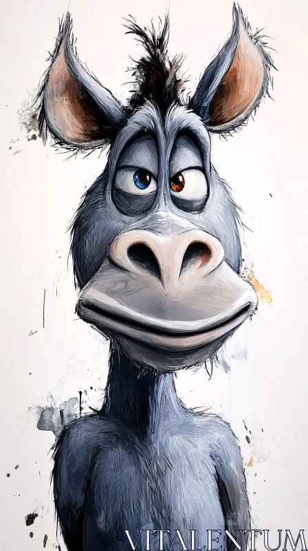 Humorous Donkey Artwork AI Image