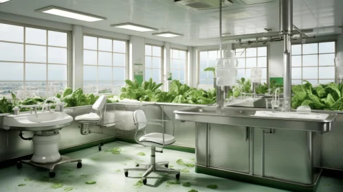 Modern Hospital with Plants: A Captivating Blend of Nature and Medicine