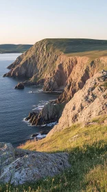 Sunset Over Majestic Coastal Cliffs