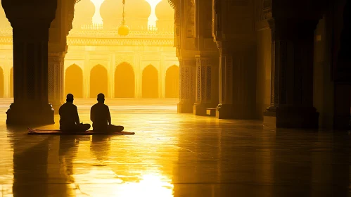 Tranquil Prayer in a Mosque