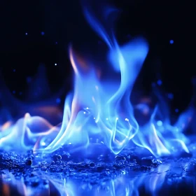 Ethereal Blue Fire Dance