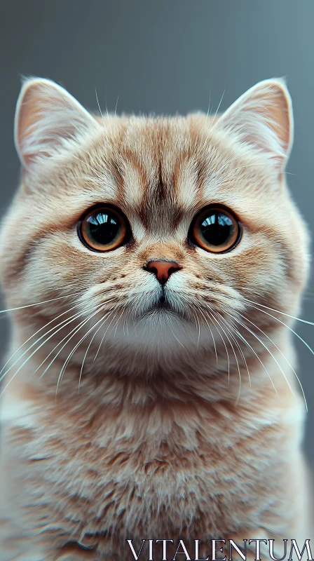 Charming Cat Close-Up AI Image