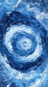 Blue Swirl Abstract Art