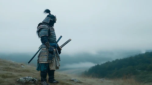 Lone Samurai on Hilltop