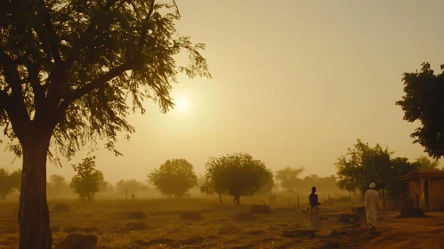 Misty Morning in the Countryside