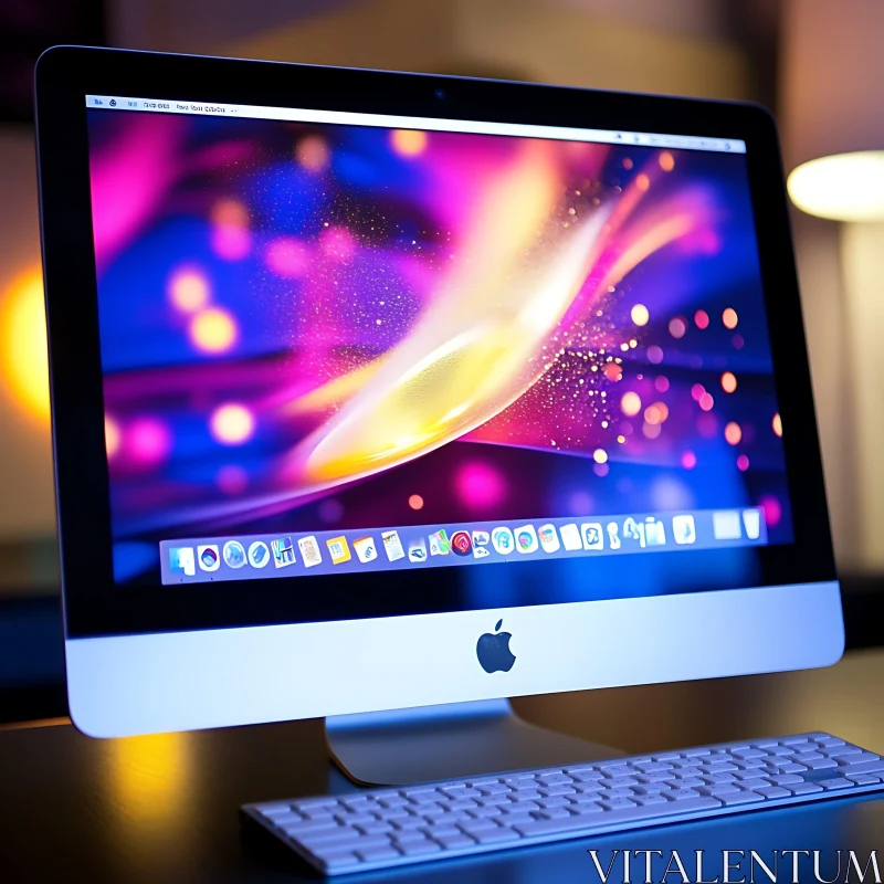 Vivid and Colorful Apple Desktop Setup AI Image