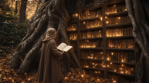 A Reader by the Forest Library