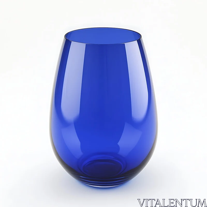 Cobalt Hue Vase AI Image