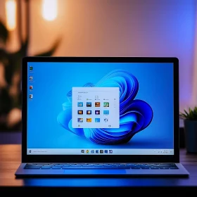 Contemporary Laptop Showing User Interface