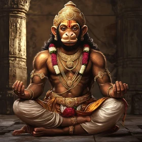 Meditative Monkey God Artwork