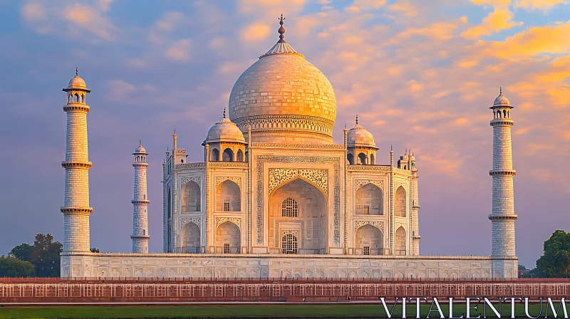 AI ART Ivory Marvel: Taj Mahal at Dusk