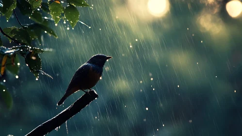 Rainy Day Bird Perch