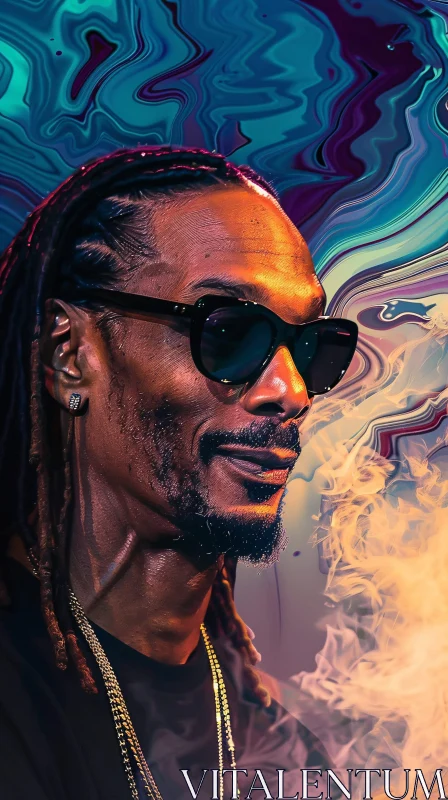 Snoop Dogg Abstract Art Portrait AI Image