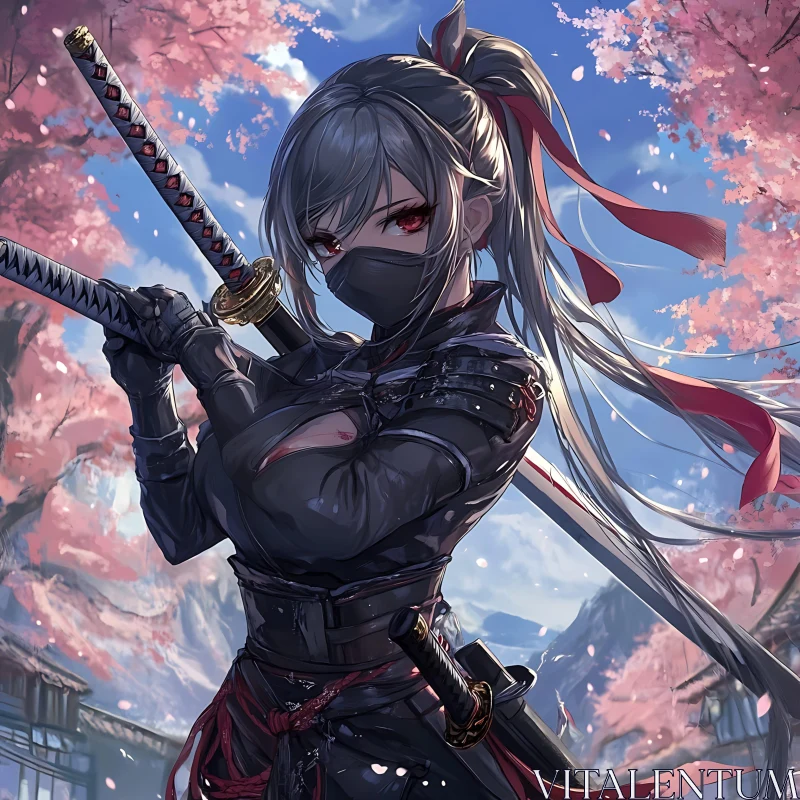 AI ART Female Ninja Anime Art