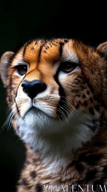 Close-Up Cheetah Face AI Image