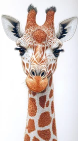 Giraffe Close-Up Artwork