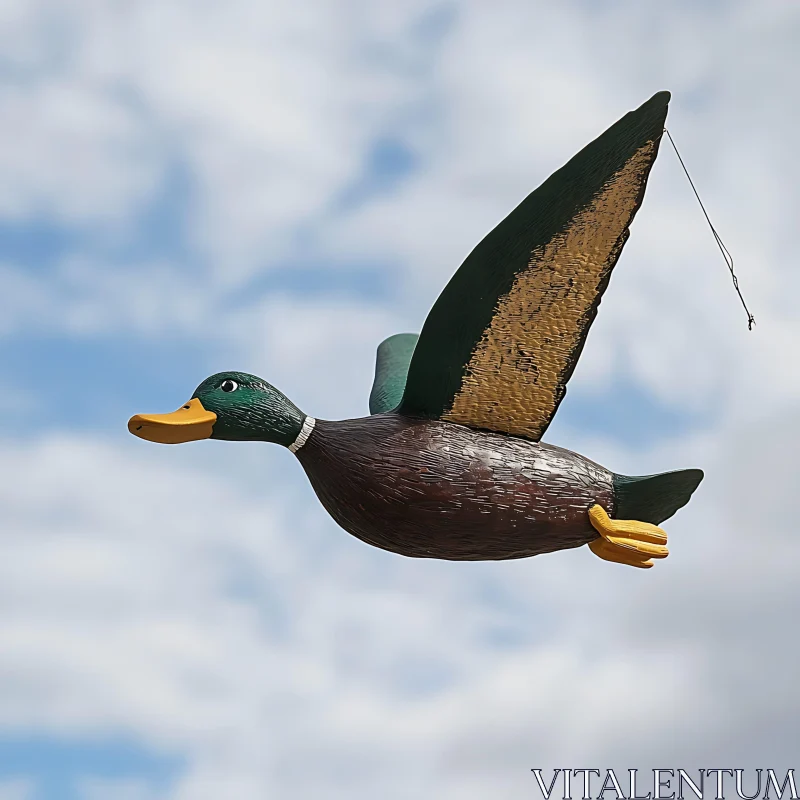 Wooden Duck Against Sky AI Image