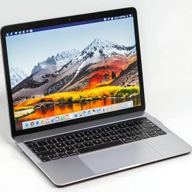 Sleek Laptop Showing Scenic Mountain View