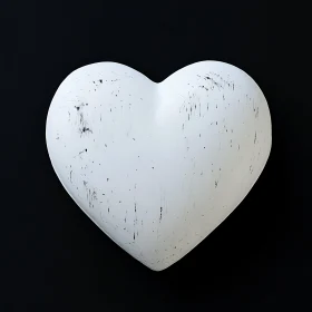 Heart Shape Object on Black Background